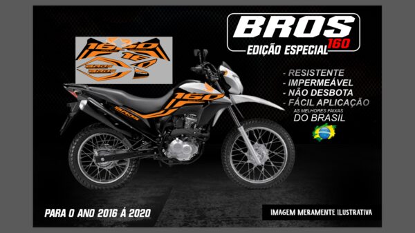 KIT FAIXAS BROS 160 (MOTO BRANCA) - Image 3