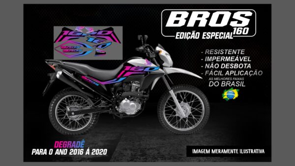 KIT FAIXAS BROS 160 (MOTO BRANCA)