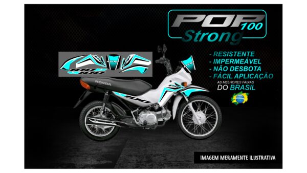 KIT FAIXAS POP 100 VERSÃO STRONG(MOTO BRANCA) - Image 6