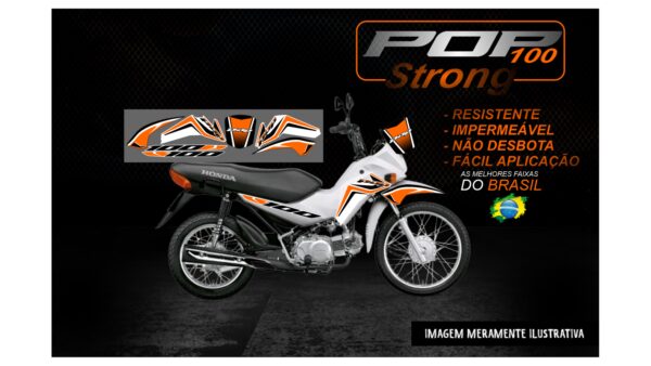 KIT FAIXAS POP 100 VERSÃO STRONG(MOTO BRANCA) - Image 7