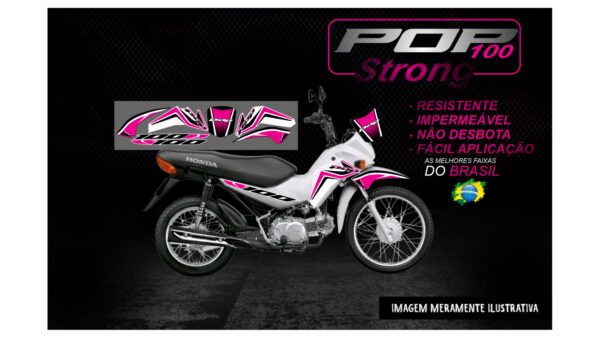 KIT FAIXAS POP 100 VERSÃO STRONG(MOTO BRANCA) - Image 8