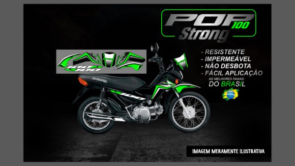 KIT FAIXAS POP 100 VERSÃO STRONG(MOTO PRETA) - Imagem 13
