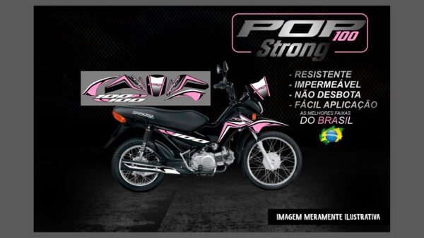 KIT FAIXAS POP 100 VERSÃO STRONG(MOTO PRETA) - Imagem 11