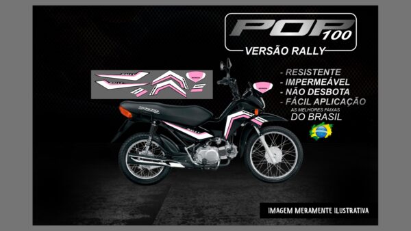 KIT FAIXA POP 100 VERSÃO RALLY(MOTO PRETA) - Image 10