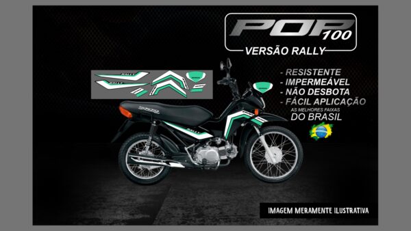 KIT FAIXA POP 100 VERSÃO RALLY(MOTO PRETA) - Image 11