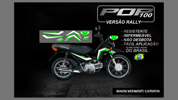 KIT FAIXA POP 100 VERSÃO RALLY(MOTO PRETA) - Image 13