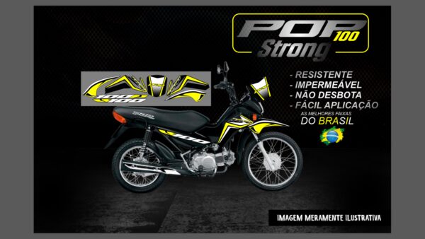 KIT FAIXAS POP 100 VERSÃO STRONG(MOTO PRETA) - Imagem 10