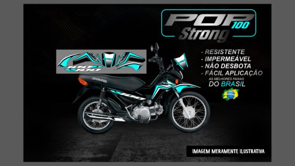 KIT FAIXAS POP 100 VERSÃO STRONG(MOTO PRETA) - Imagem 8