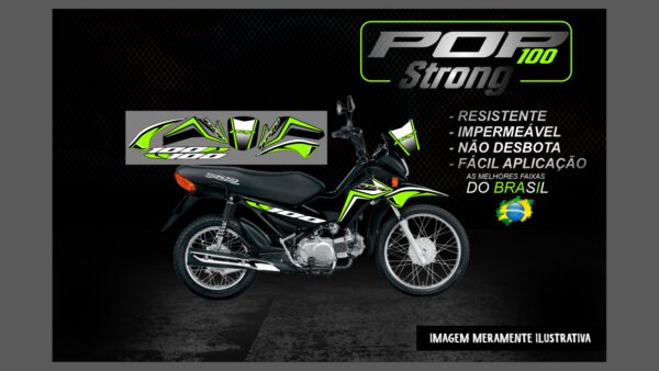 KIT FAIXAS POP 100 VERSÃO STRONG(MOTO PRETA) - Imagem 4