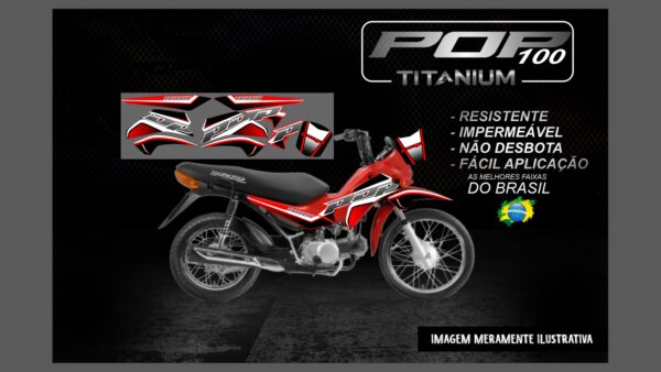 POP 100 VERSÃO TITANIUM(MOTO VERMELHA)