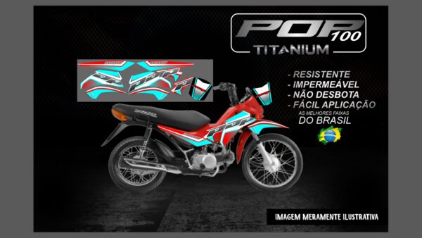 POP 100 VERSÃO TITANIUM(MOTO VERMELHA) - Imagem 6