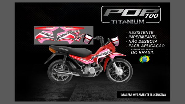 POP 100 VERSÃO TITANIUM(MOTO VERMELHA) - Imagem 10
