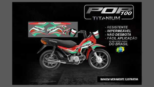 POP 100 VERSÃO TITANIUM(MOTO VERMELHA) - Imagem 11
