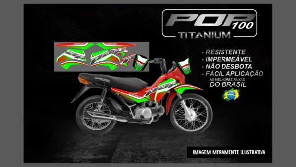 POP 100 VERSÃO TITANIUM(MOTO VERMELHA) - Imagem 13