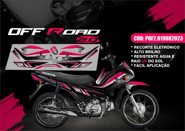 KIT ADESIVOS POP 110 HONDA OFF ROAD 2.0 (MOTO PRETA) - Image 8