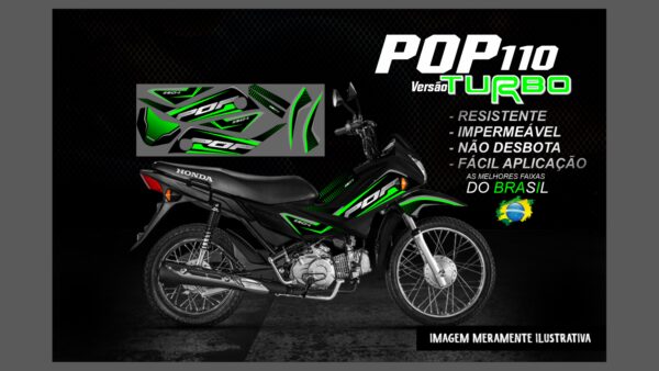 KIT FAIXAS POP 110 VERSDÃO TURBO(MOTO PRETA) - Image 14