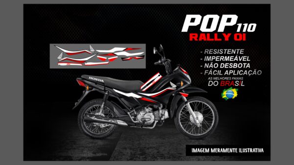 KT FAIXAS POP 110 RALLY 01(MOTO PRETA)