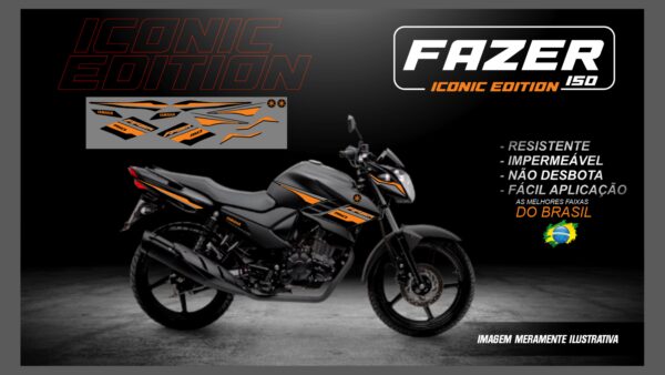 KIT FAIXAS FAZER 150 ICONIC EDITION( MOTO PRETA) - Image 15