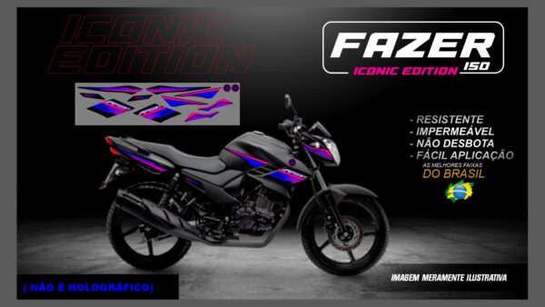 KIT FAIXAS FAZER 150 ICONIC EDITION( MOTO PRETA) - Image 12