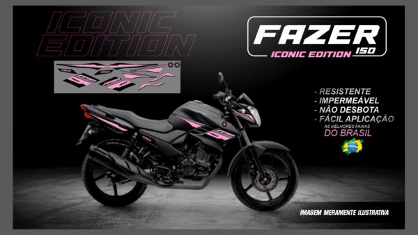 KIT FAIXAS FAZER 150 ICONIC EDITION( MOTO PRETA) - Image 13