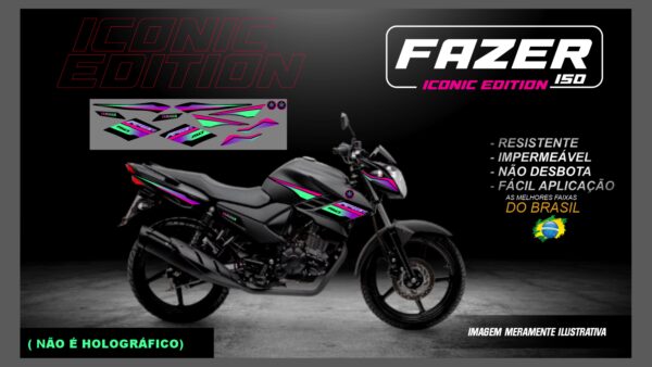 KIT FAIXAS FAZER 150 ICONIC EDITION( MOTO PRETA) - Image 10