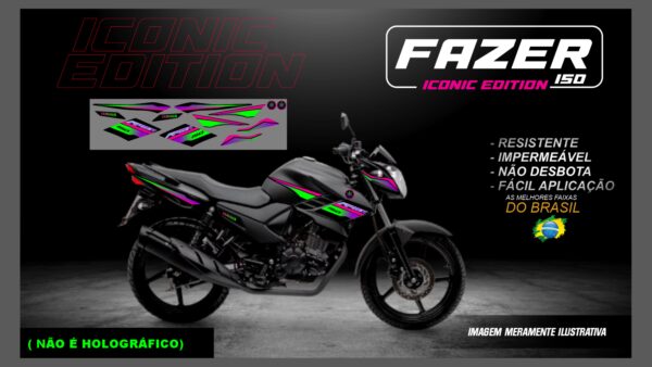 KIT FAIXAS FAZER 150 ICONIC EDITION( MOTO PRETA) - Image 9