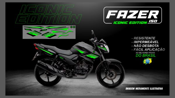 KIT FAIXAS FAZER 150 ICONIC EDITION( MOTO PRETA) - Image 7