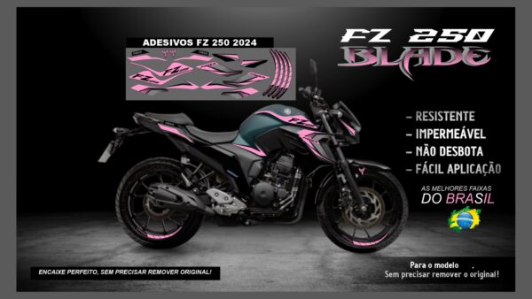 KIT FAIXAS FZ 250 YAMAHA VERSÃO BLADE( ENCAIXE PERFEITO) SERVE PARA 2020 Á 2022 TAMBÉM, MOTO VERDE - Image 10