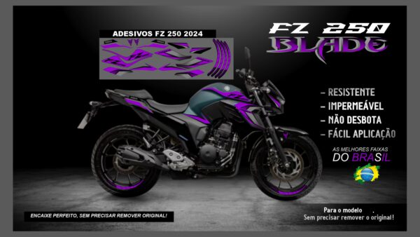 KIT FAIXAS FZ 250 YAMAHA VERSÃO BLADE( ENCAIXE PERFEITO) SERVE PARA 2020 Á 2022 TAMBÉM, MOTO VERDE - Image 11