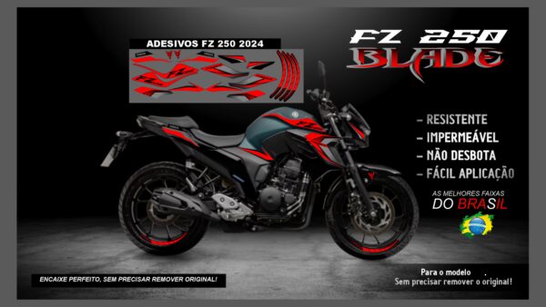 KIT FAIXAS FZ 250 YAMAHA VERSÃO BLADE( ENCAIXE PERFEITO) SERVE PARA 2020 Á 2022 TAMBÉM, MOTO VERDE - Image 15