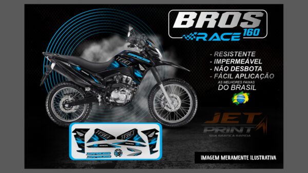 KIT ADESIVOS BROS 160 VERSÃO RACE (MOTO PRETA) - Image 6