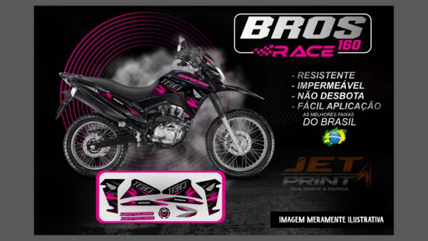 KIT ADESIVOS BROS 160 VERSÃO RACE (MOTO PRETA) - Image 8