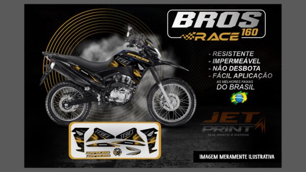 KIT ADESIVOS BROS 160 VERSÃO RACE (MOTO PRETA) - Image 9