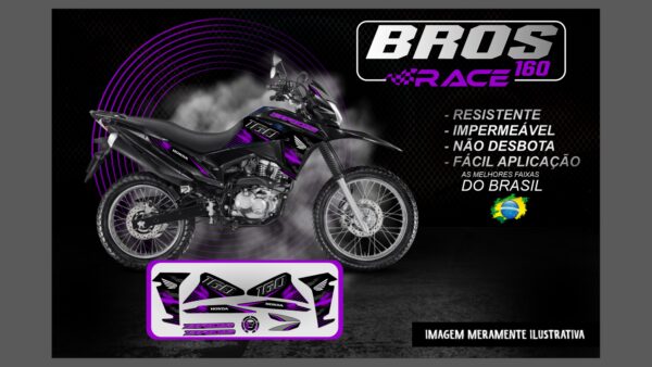 KIT ADESIVOS BROS 160 VERSÃO RACE (MOTO PRETA) - Image 11