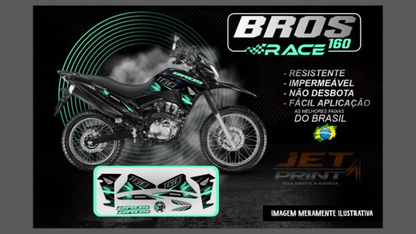 KIT ADESIVOS BROS 160 VERSÃO RACE (MOTO PRETA) - Image 12