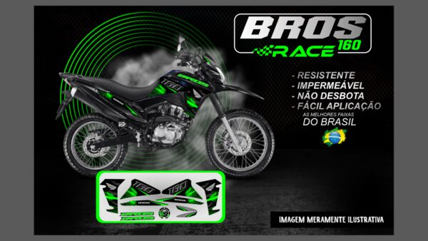 KIT ADESIVOS BROS 160 VERSÃO RACE (MOTO PRETA) - Image 14