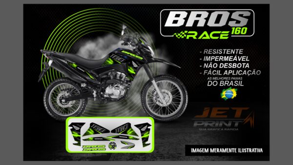 KIT ADESIVOS BROS 160 VERSÃO RACE (MOTO PRETA) - Image 13