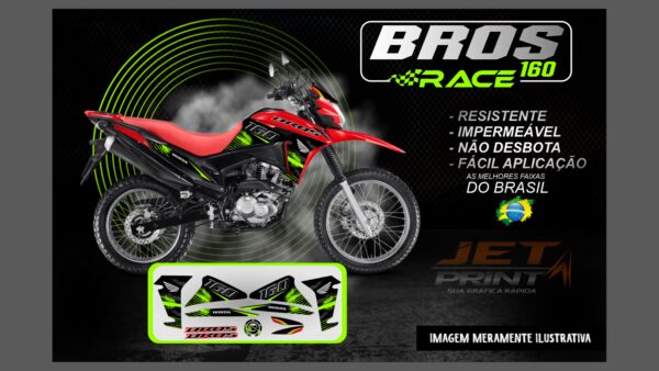 KIT ADESIVOS BROS 160 VERSÃO RACE ( MOTO VERMELHA) - Image 12