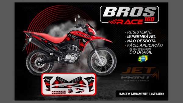 KIT ADESIVOS BROS 160 VERSÃO RACE ( MOTO VERMELHA) - Image 13