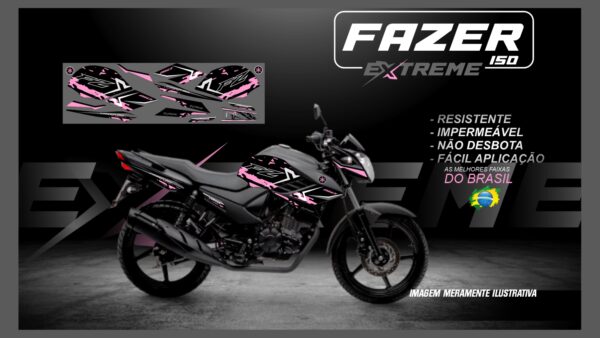 KIT FAIXAS FAZER 150 YAMAHA EXTREME ( MOTO PRETA) - Image 15