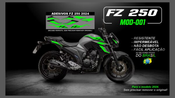 KIT FAIXAS FZ 250 2022 Á 2024 YAMAHA( MOTO CINZA) MOD-001 - Image 14