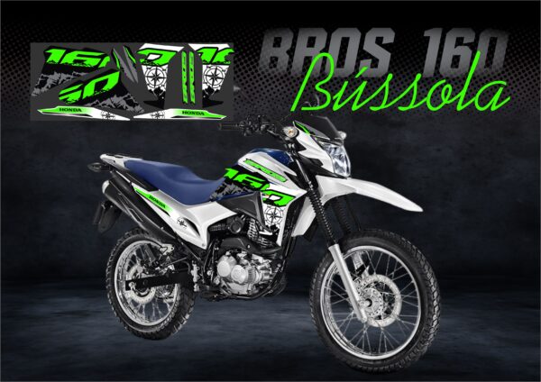 KIT ADESIVOS BROS 160 VERSÃO BÚSSOLA(MOTO BRANCA) - Image 10