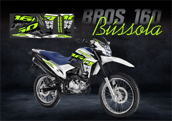 KIT ADESIVOS BROS 160 VERSÃO BÚSSOLA(MOTO BRANCA) - Image 9