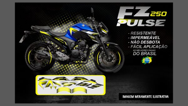 KIT DE ADESIVOS FZ 250 VERSÃO PULSE(MOTO AZUL) - Image 2