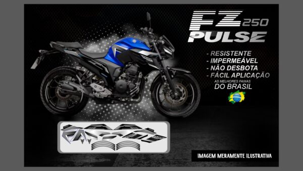 KIT DE ADESIVOS FZ 250 VERSÃO PULSE(MOTO AZUL) - Image 4