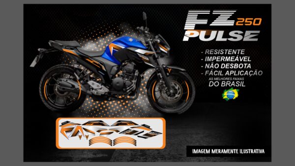 KIT DE ADESIVOS FZ 250 VERSÃO PULSE(MOTO AZUL) - Image 6