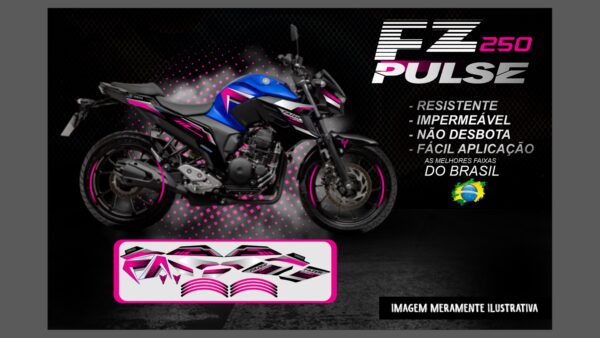 KIT DE ADESIVOS FZ 250 VERSÃO PULSE(MOTO AZUL) - Image 7