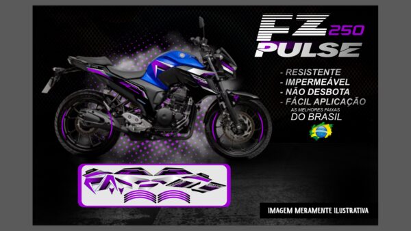 KIT DE ADESIVOS FZ 250 VERSÃO PULSE(MOTO AZUL) - Image 10