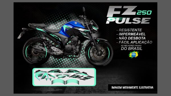 KIT DE ADESIVOS FZ 250 VERSÃO PULSE(MOTO AZUL) - Image 11