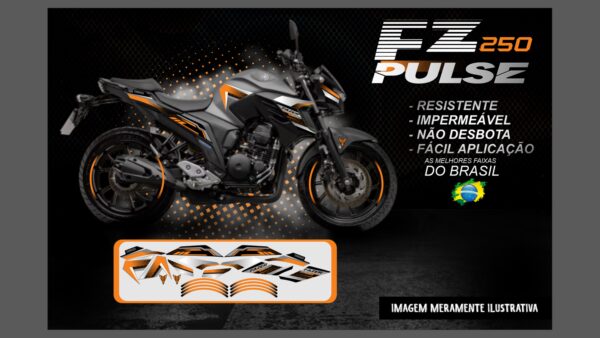 KIT DE ADESIVOS FZ 250 VERSÃO PULSE(MOTO CINZA) - Image 6